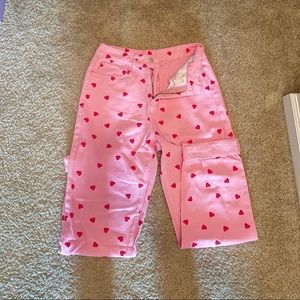 SHEIN heart print pants NWOT